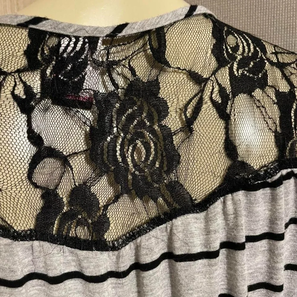 Pinc Black and White Striped Maxi Dress - Picture 4 of 4